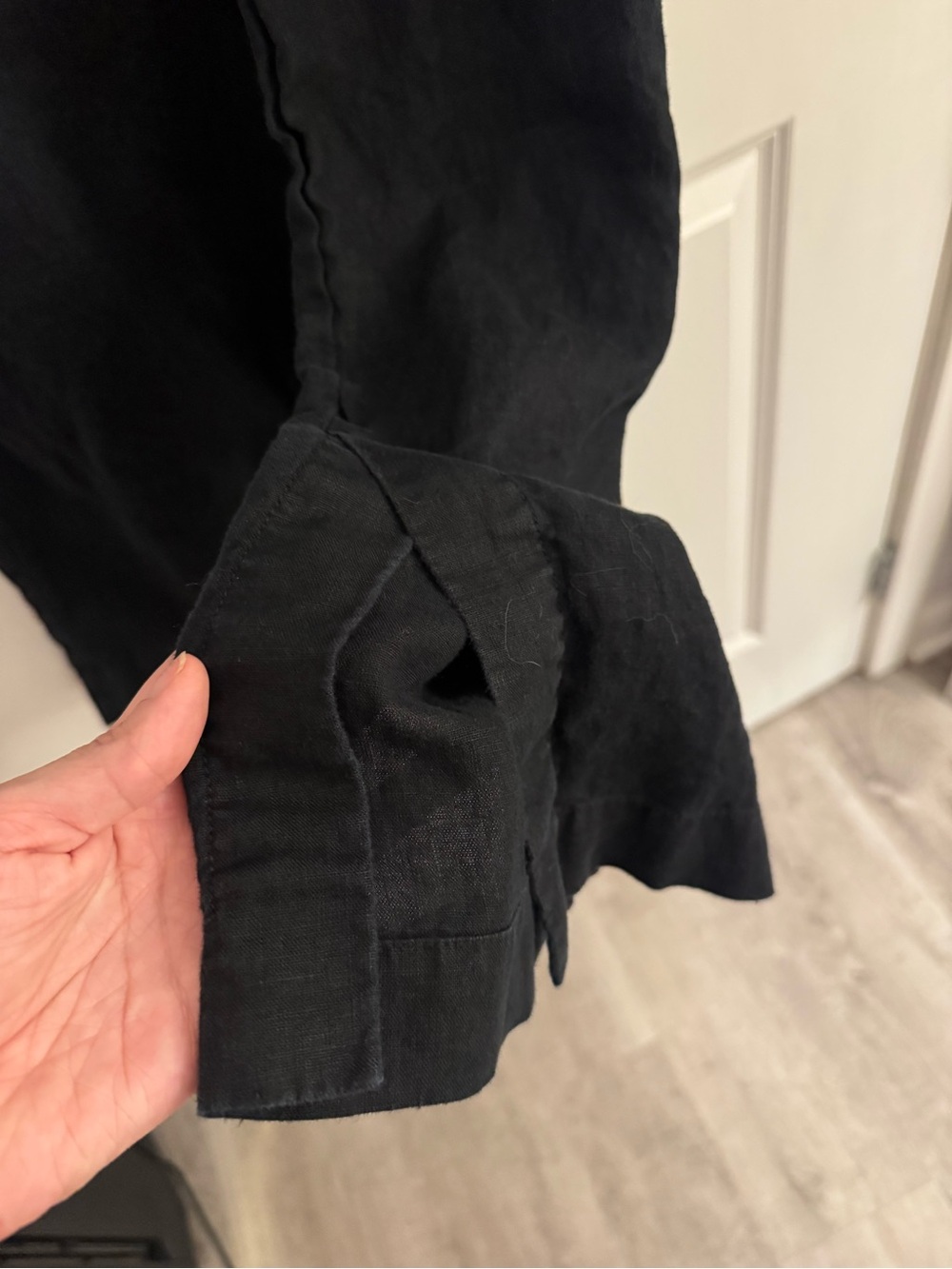 Athleta Retreat Linen High Rise Wide Leg Pant L - Picture 4 of 6